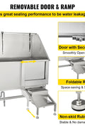 stainless steel dog grooming tub with ramp
pet grooming bath station 50 inch
professional dog bathtub with sprayer
sliding door dog grooming tub
pet grooming tub for commercial use