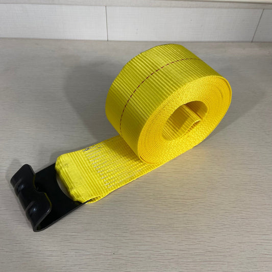 4" Cargo Winch Straps with Flat Hooks – Heavy - Duty Truck Tie - Downs | SKU: 430CS - with 4″ x 30' Single Strap | Sold by Uncle Wiener's Wholesale