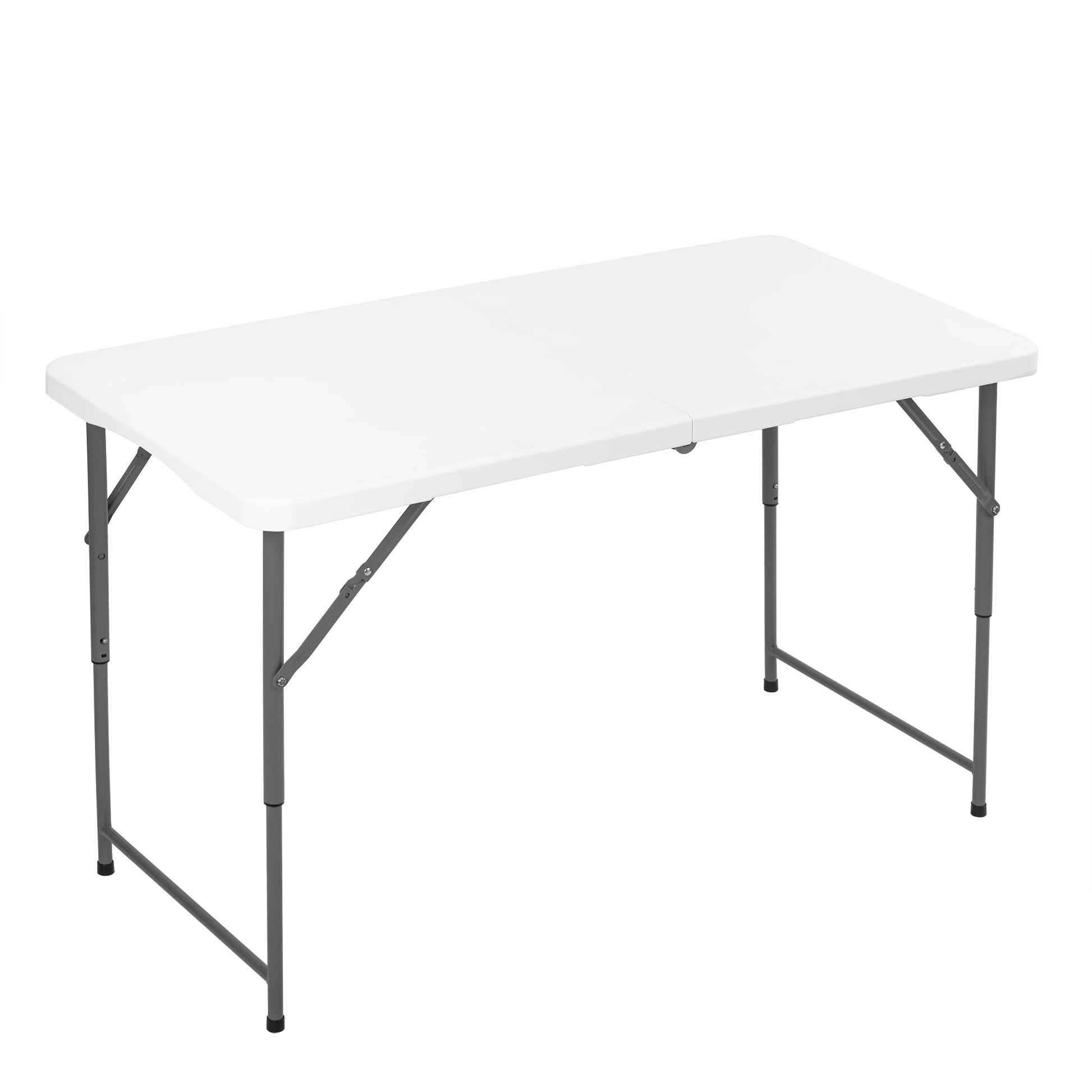 4 - Foot Adjustable Height Folding Utility Table Portable Plastic AMPCT1224 - with | Sold by Uncle Wiener's Wholesale