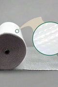 Roll of Reflective Foil Bubble Insulation – 4 FT x 25 FT

Close-up of Bubble Film Core Laminated with Foil Layers

Cross-Section of Reflective Insulation Showing 2-Layer Foil

Foil Bubble Roll Partially Unrolled for Indoor Gardening