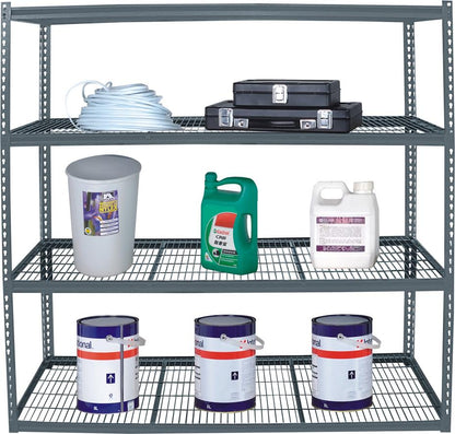 4 - Layer 6FT Heavy - Duty Steel Garage Shelving Rack – 3000 lb Capacity Adjustable Storage NB002 - with | Sold by Uncle Wiener's Wholesale