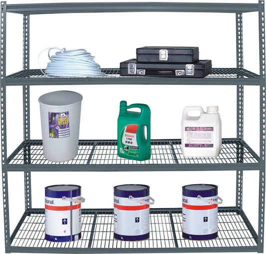 4 - Layer 6FT Heavy - Duty Steel Garage Shelving Rack – 3000 lb Capacity Adjustable Storage NB002 - with | Sold by Uncle Wiener's Wholesale