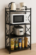 4 - Layer Folding Microwave Kitchen Shelf Rack – Heavy - Duty Steel, Freestanding AMMTR4 - with | Sold by Uncle Wiener's Wholesale