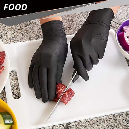 4 Mil Nitrile Disposable Gloves 100 Count Latex Free Food Safe NRGM1 - with | Sold by Uncle Wiener's Wholesale