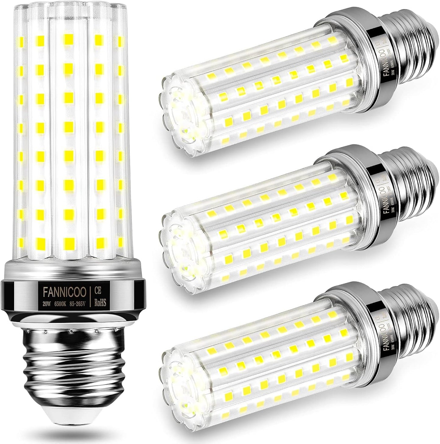 4 - Pack LED Corn Light Bulbs – 20W (150W Equivalent) 2500 Lumen 6500K Cool Daylight E26/E27 Base Non - Dimmable – CL0204C - with | Sold by Uncle Wiener's Wholesale