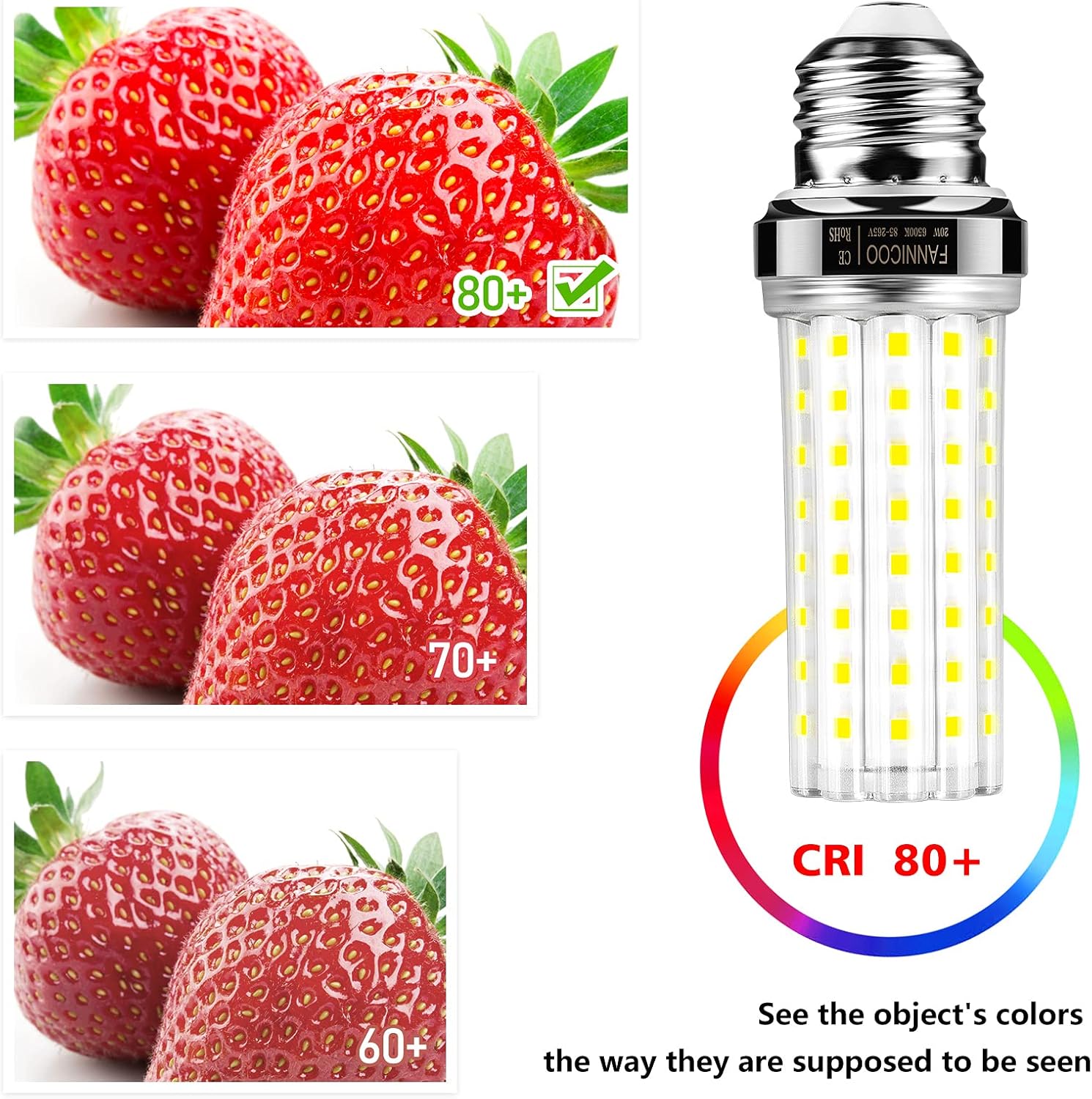 4 - Pack LED Corn Light Bulbs – 20W (150W Equivalent) 2500 Lumen 6500K Cool Daylight E26/E27 Base Non - Dimmable – CL0204C - with | Sold by Uncle Wiener's Wholesale
