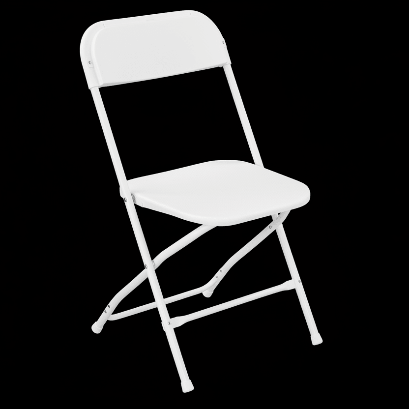 4 - Pack White Or Black Plastic Folding Chairs – 350 LB Capacity Event Seating - Furniture with White Folding Chair 4 Pack | Sold by Uncle Wiener's Wholesale