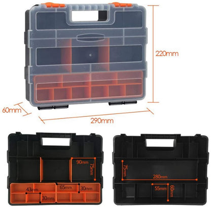 4 - Pc Tool & Parts Organizer Box Set – Durable Storage Case with Compartments – WT421 - with | Sold by Uncle Wiener's Wholesale