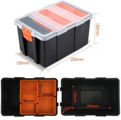 4 - Pc Tool & Parts Organizer Box Set – Durable Storage Case with Compartments – WT421 - with | Sold by Uncle Wiener's Wholesale