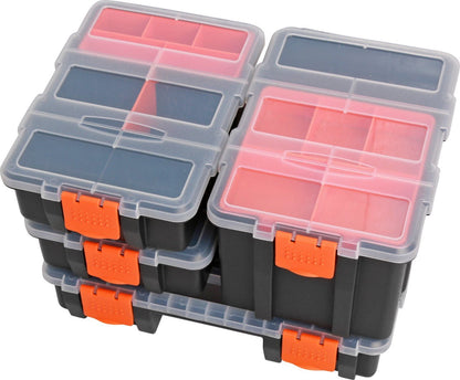 4 - Pc Tool & Parts Organizer Box Set – Durable Storage Case with Compartments – WT421 - with | Sold by Uncle Wiener's Wholesale