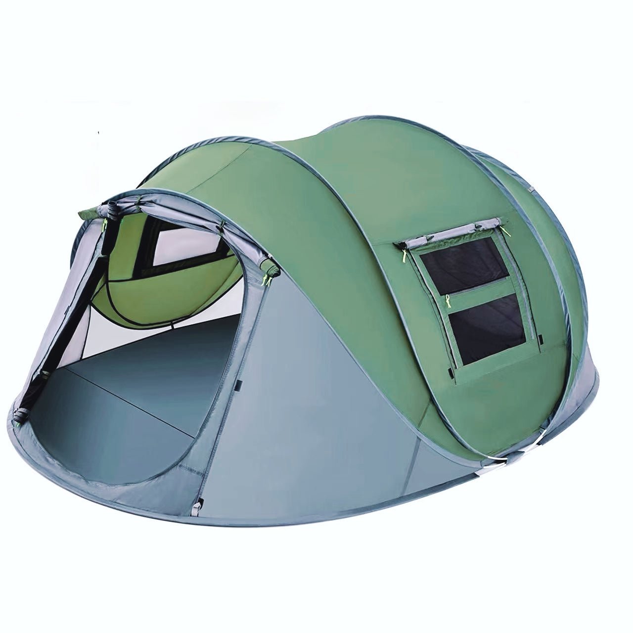 4 - Person Instant Pop - Up Camping Tent, Waterproof Polyester Dome Tent with Mesh Windows – PT4280 - with | Sold by Uncle Wiener's Wholesale