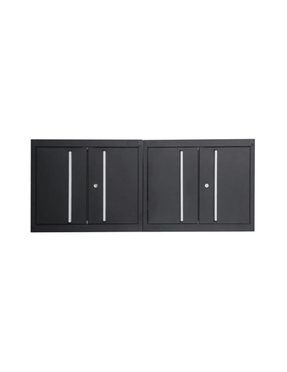  4-Piece Stainless Steel Garage Cabinet Set with Workbench, Wall Cabinets & Tall Storage Cabinet HTC3280PC - with | Sold by Uncle Wiener's Wholesale