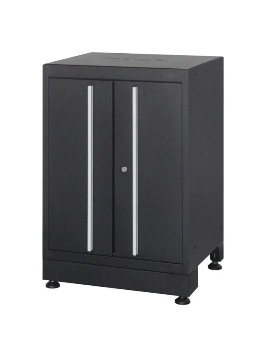  4-Piece Stainless Steel Garage Cabinet Set with Workbench, Wall Cabinets & Tall Storage Cabinet HTC3280PC - with | Sold by Uncle Wiener's Wholesale