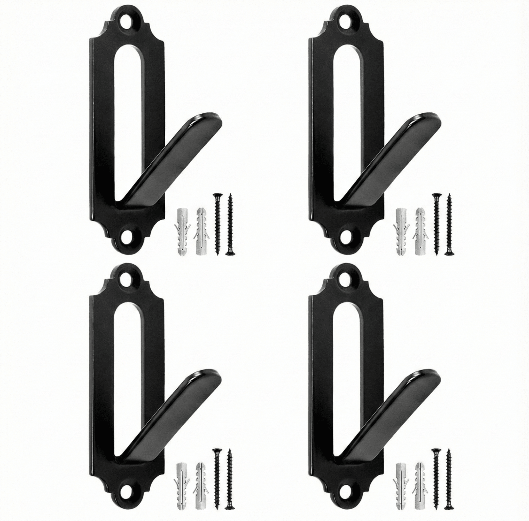 4-Piece Wall-Mounted Metal Skull Hanger Bracket with Screws – Taxidermy Display Hook DLGG221021 - with | Sold by Uncle Wiener's Wholesale