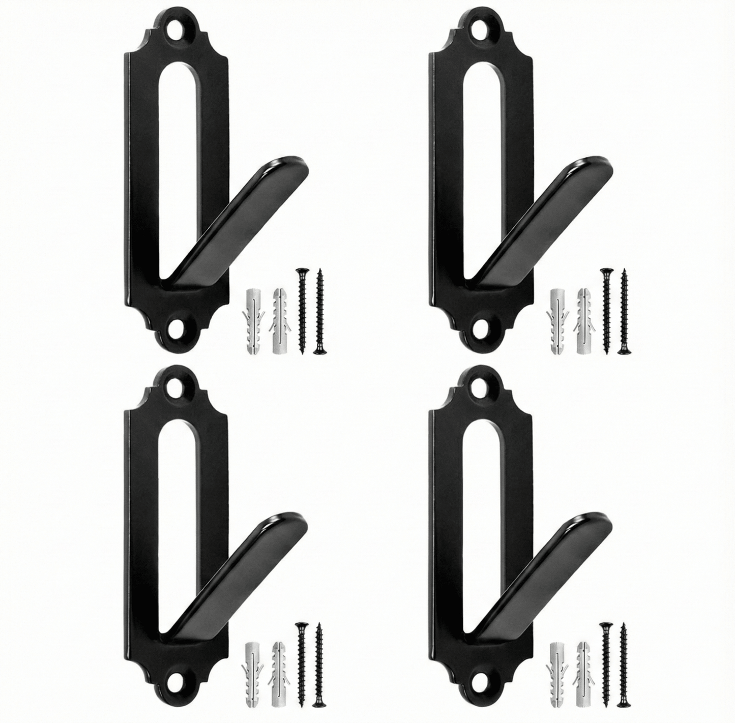 4-Piece Wall-Mounted Metal Skull Hanger Bracket with Screws – Taxidermy Display Hook DLGG221021 - with | Sold by Uncle Wiener's Wholesale