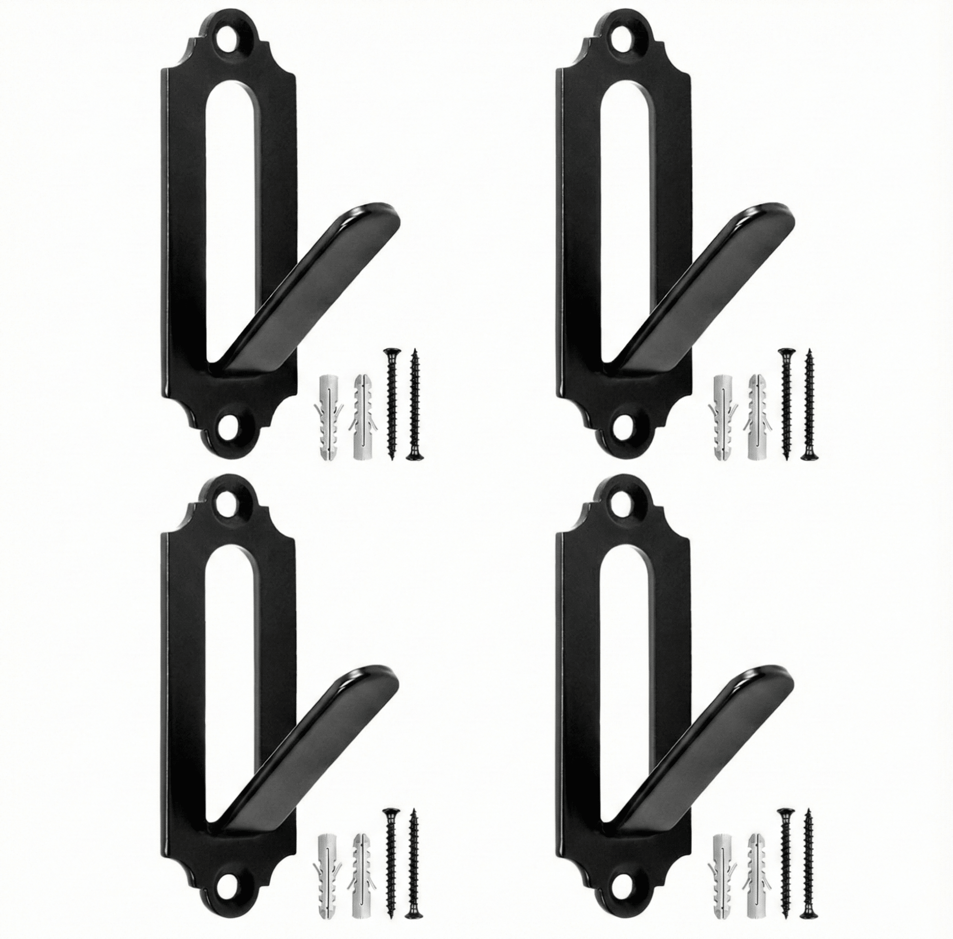 4-Piece Wall-Mounted Metal Skull Hanger Bracket with Screws – Taxidermy Display Hook DLGG221021 - with | Sold by Uncle Wiener's Wholesale