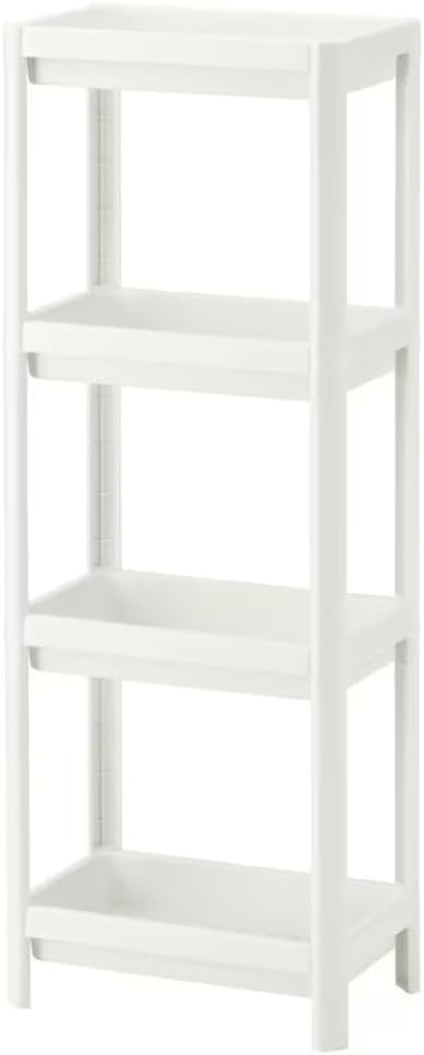 4 - Tier Heavy Duty Plastic Storage Shelving Rack Garage Utility Organizer AMPSR04 - with | Sold by Uncle Wiener's Wholesale