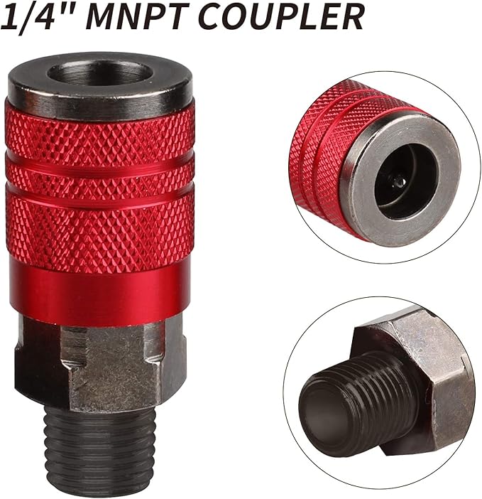 4 - Way Straight Air Manifold with 5 Ports & 1/4" NPT Plug – Aluminum Pneumatic Air Splitter – AM4W5P - with | Sold by Uncle Wiener's Wholesale