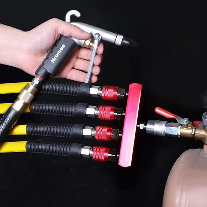 4 - Way Straight Air Manifold with 5 Ports & 1/4" NPT Plug – Aluminum Pneumatic Air Splitter – AM4W5P - with | Sold by Uncle Wiener's Wholesale
