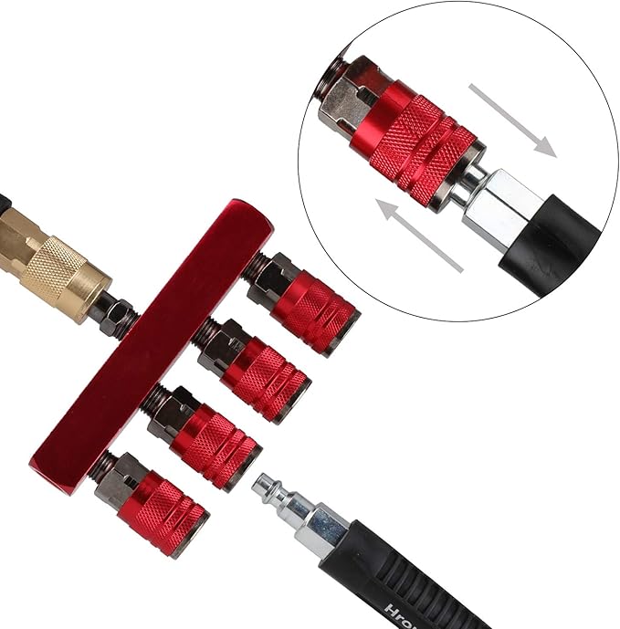 4 - Way Straight Air Manifold with 5 Ports & 1/4" NPT Plug – Aluminum Pneumatic Air Splitter – AM4W5P - with | Sold by Uncle Wiener's Wholesale
