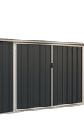 4 x 8 ft Outdoor Garden Storage Shed with Double Doors | Weatherproof Metal Design EF0408 - with | Sold by Uncle Wiener's Wholesale