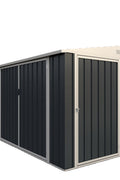 4 x 8 ft Outdoor Garden Storage Shed with Double Doors | Weatherproof Metal Design EF0408 - with | Sold by Uncle Wiener's Wholesale
