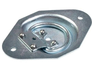 4" Zinc Plated D-Ring with Meter Wire Light-Duty Tie-Down Anchor 1200 lb Breaking Strength EBHW004