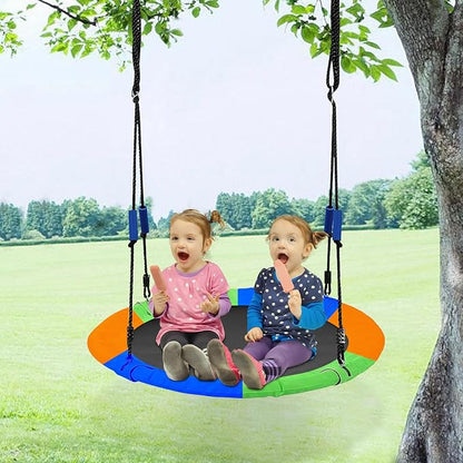 40-Inch Flying Saucer Tree Swing – Heavy Duty Outdoor Round Swing with Adjustable Ropes, Hanging Straps & 750 lb Weight Capacity for Kids and Adults - Toys with | Sold by Uncle Wiener's Wholesale