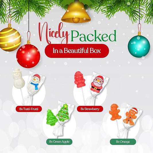 40 Pack Christmas Lollipops Individually Wrapped Holiday Candy Variety Pack - Snack with | Sold by Uncle Wiener's Wholesale
