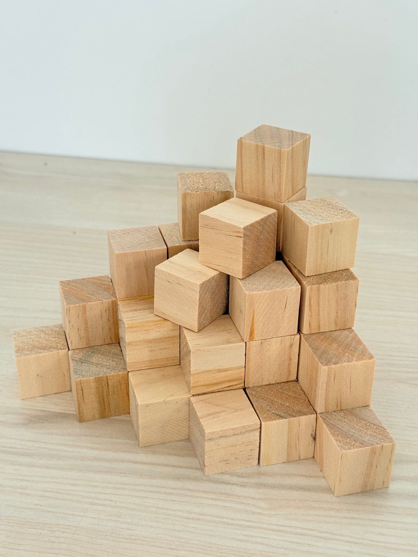 40-Piece 1″ Natural Solid Wood Craft Cubes Blocks Set DIY Unfinished Pine CUBE1 - with | Sold by Uncle Wiener's Wholesale