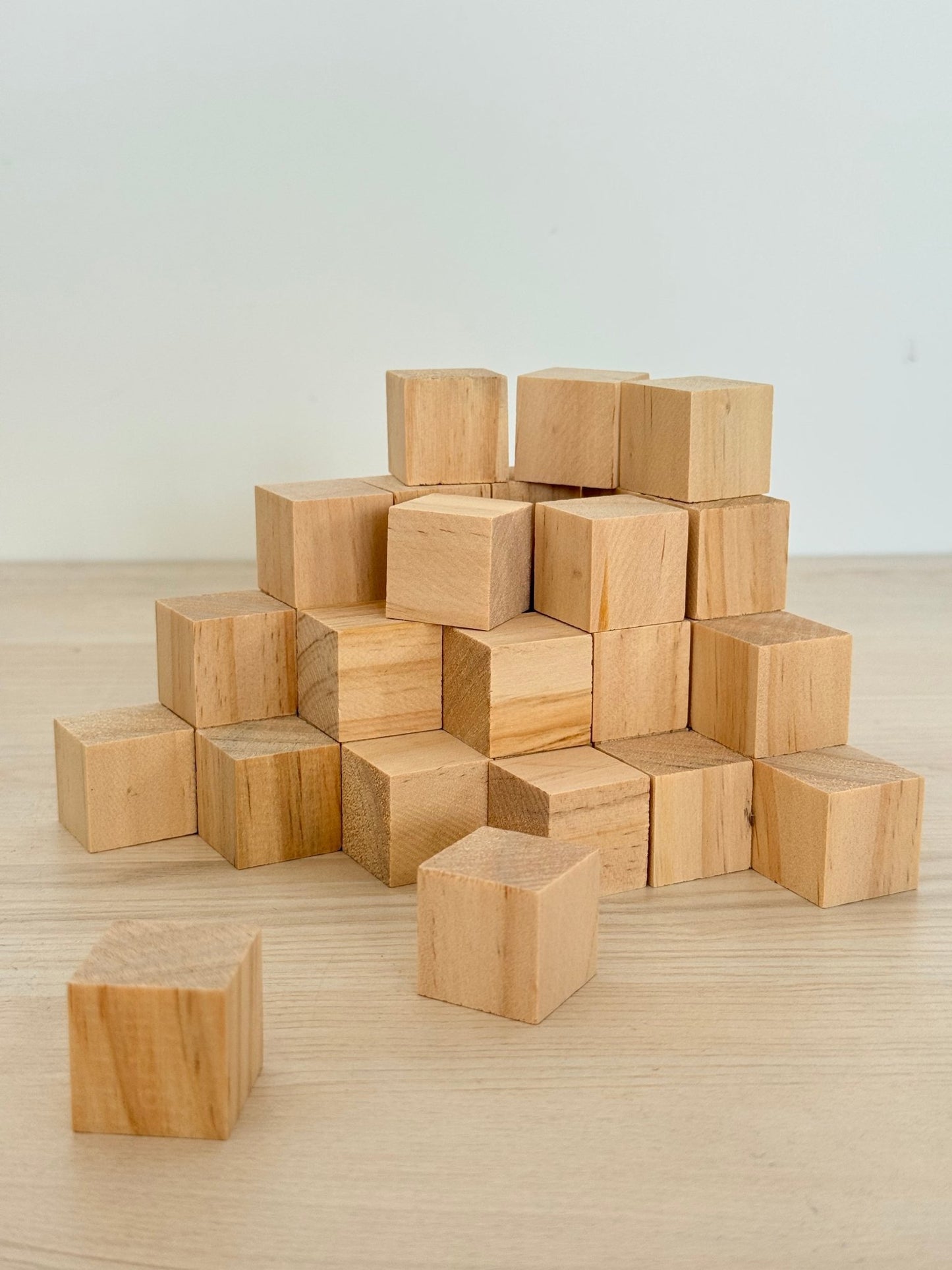 40-Piece 1″ Natural Solid Wood Craft Cubes Blocks Set DIY Unfinished Pine CUBE1 - with | Sold by Uncle Wiener's Wholesale