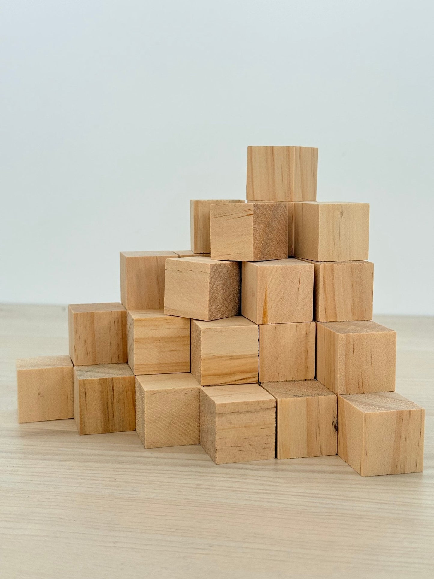 40-Piece 1″ Natural Solid Wood Craft Cubes Blocks Set DIY Unfinished Pine CUBE1 - with | Sold by Uncle Wiener's Wholesale