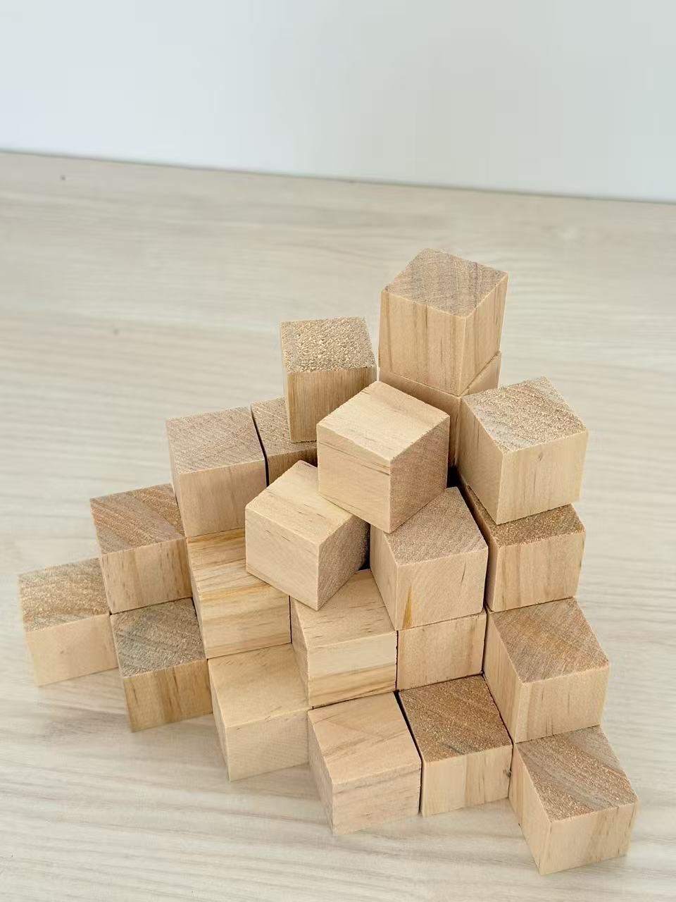 40-Piece 1″ Natural Solid Wood Craft Cubes Blocks Set DIY Unfinished Pine CUBE1 - with | Sold by Uncle Wiener's Wholesale