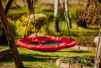 40" Round Kids Tree Swing with Adjustable Ropes – Indoor & Outdoor - with Red | Sold by Uncle Wiener's Wholesale
