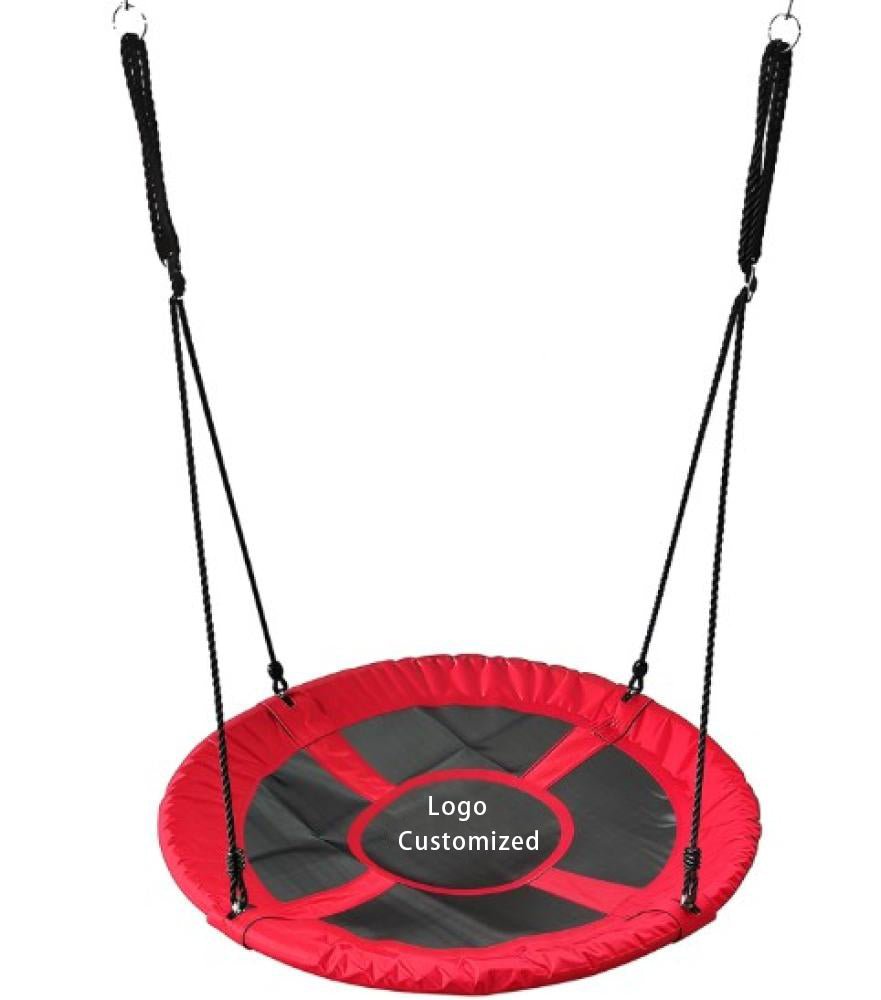 40" Round Kids Tree Swing with Adjustable Ropes – Indoor & Outdoor - with Red | Sold by Uncle Wiener's Wholesale