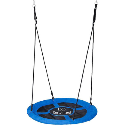 40" Round Kids Tree Swing with Adjustable Ropes – Indoor & Outdoor - with Blue | Sold by Uncle Wiener's Wholesale