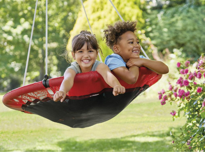 40" Round Kids Tree Swing with Adjustable Ropes – Indoor & Outdoor - with Blue | Sold by Uncle Wiener's Wholesale
