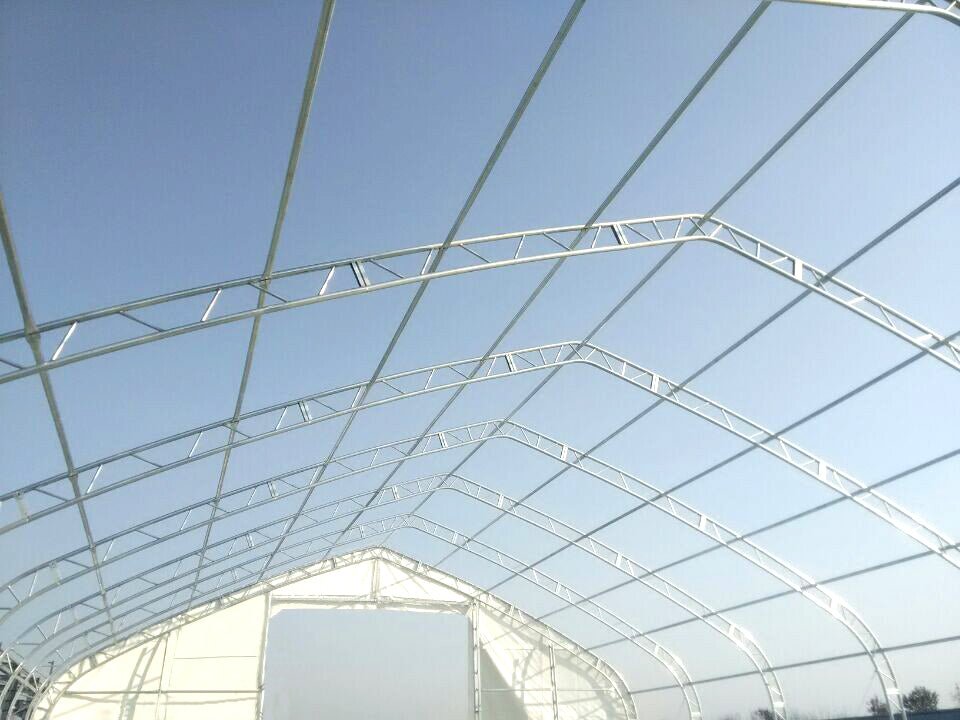 40′ WIDE DOUBLE TRUSS STORAGE BUILDINGS - with Standard 40X60X23 14.5 OZ PVC | Sold by Uncle Wiener's Wholesale