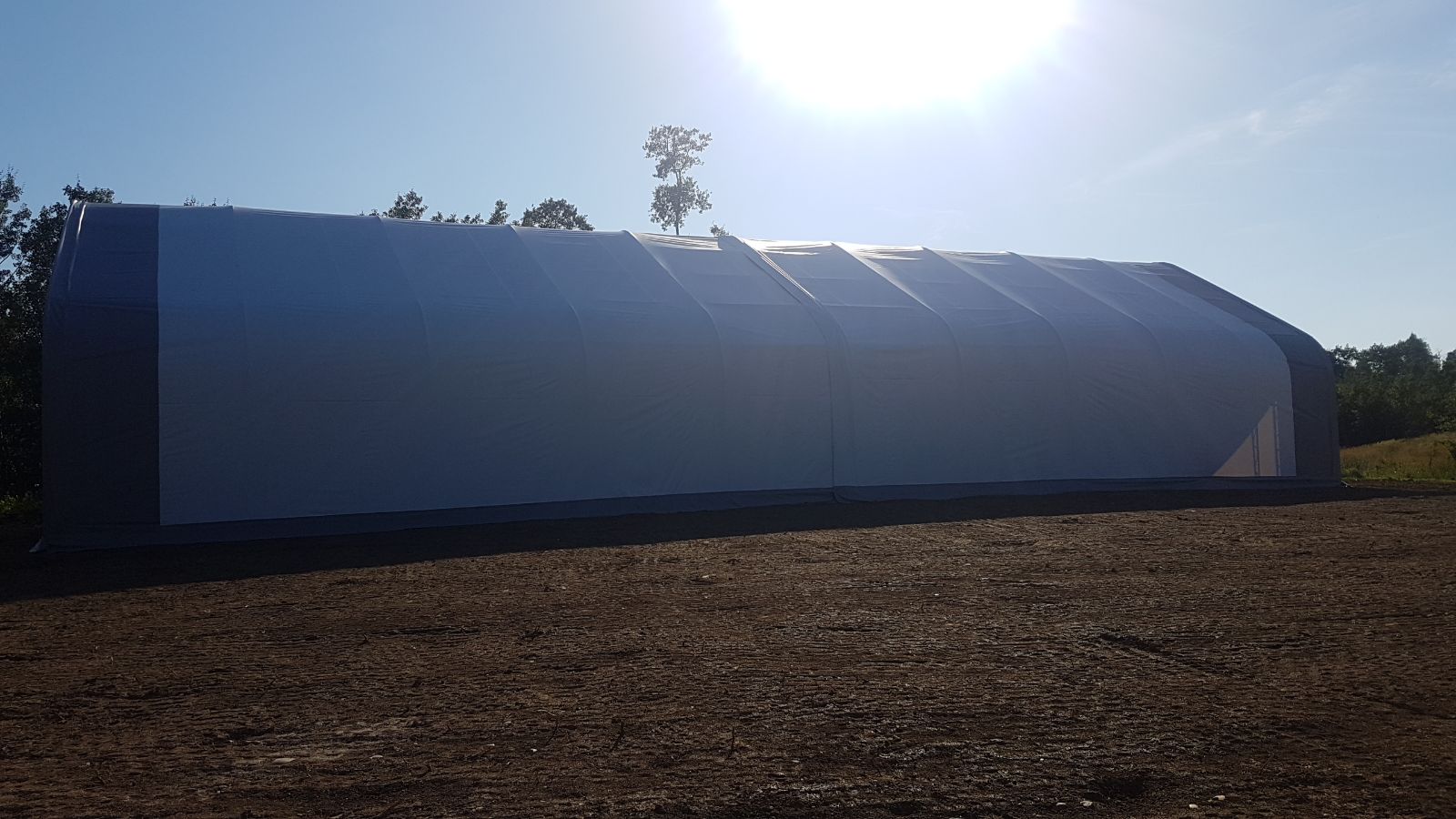 40′ WIDE DOUBLE TRUSS STORAGE BUILDINGS - with Standard 40X60X23 14.5 OZ PVC | Sold by Uncle Wiener's Wholesale