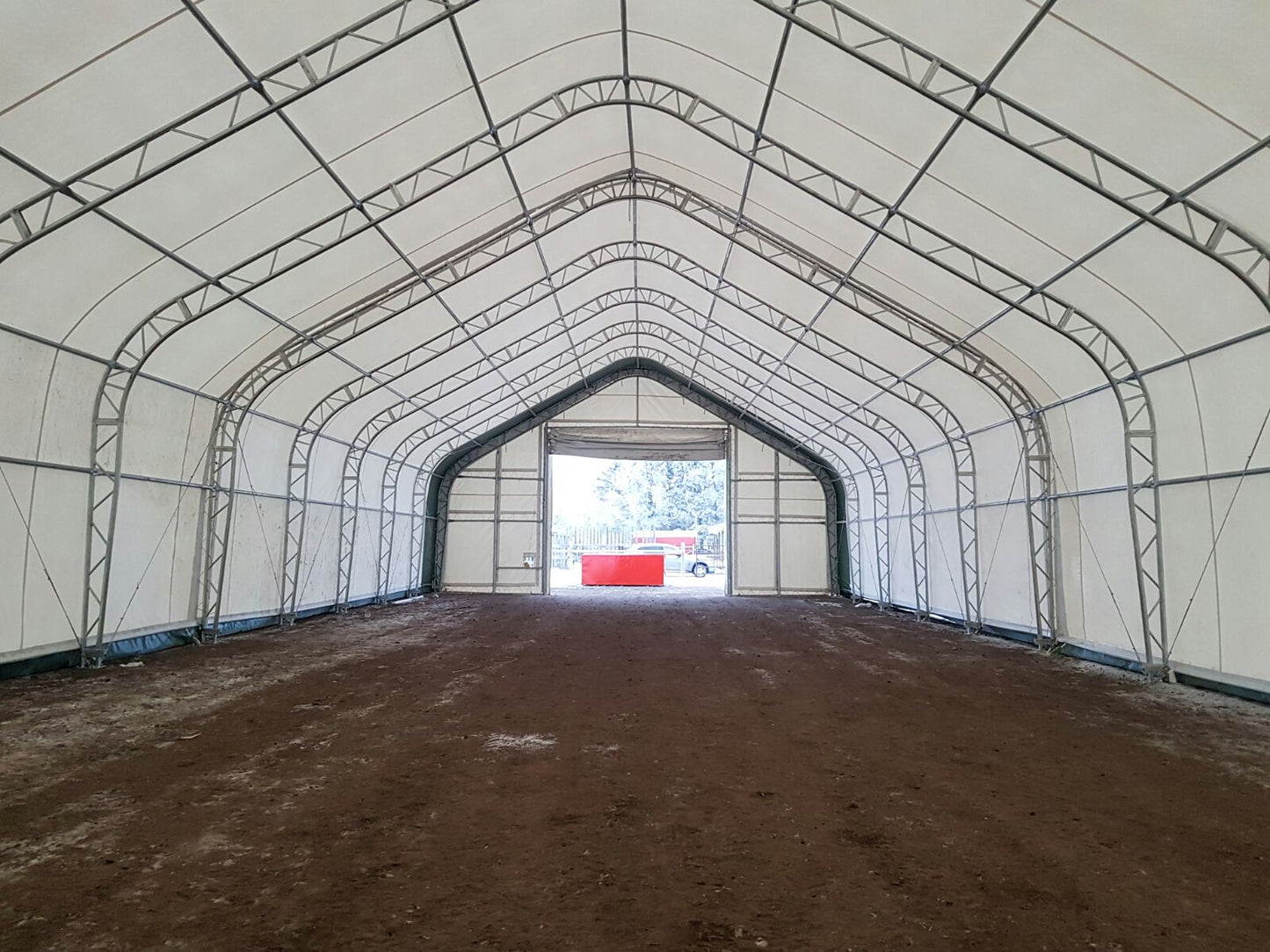 40′ WIDE DOUBLE TRUSS STORAGE BUILDINGS - with 22 Oz PVC Tarp Upgrade 40X60X23 | Sold by Uncle Wiener's Wholesale
