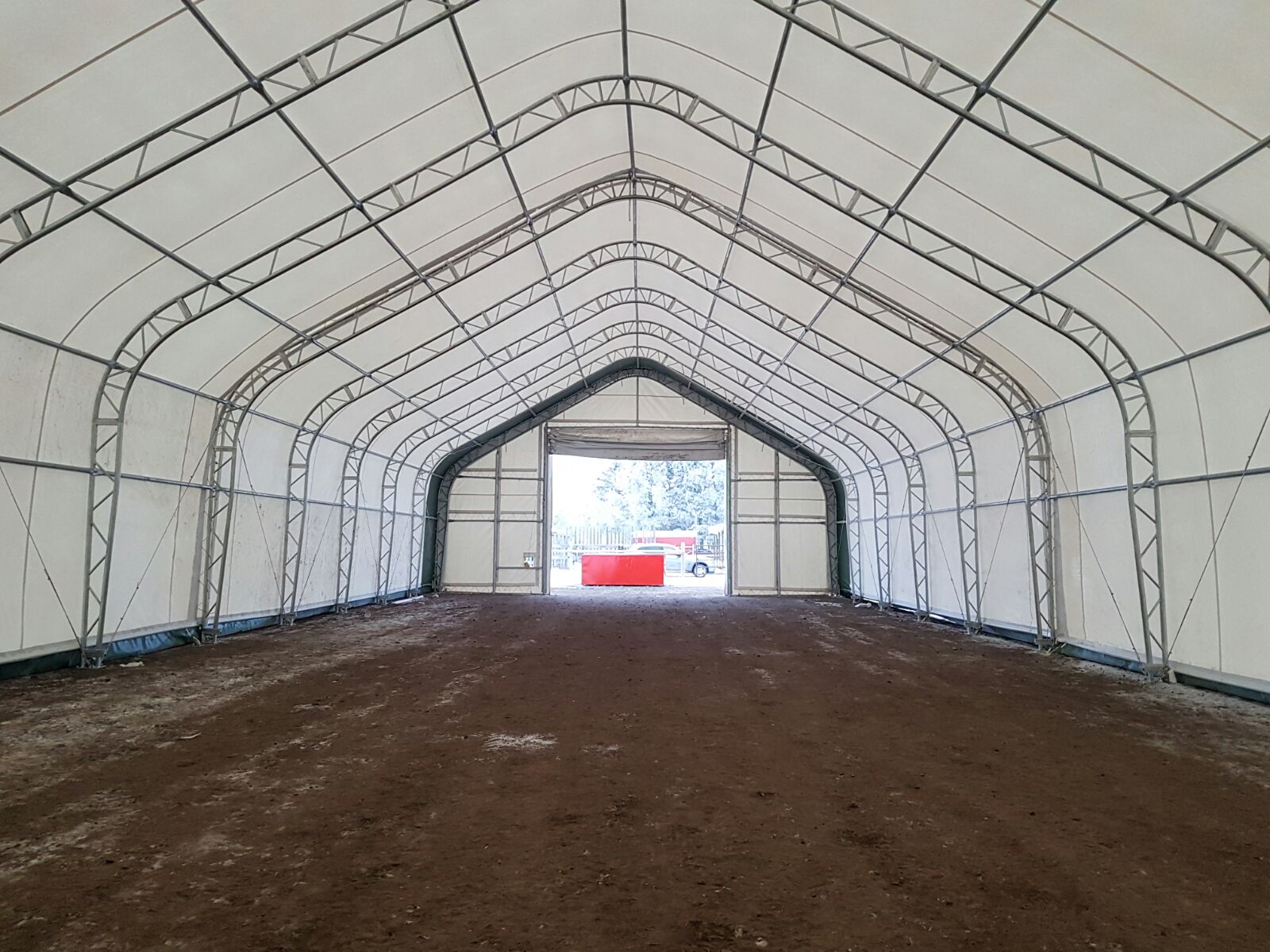 40′ WIDE DOUBLE TRUSS STORAGE BUILDINGS - with 22 Oz PVC Tarp Upgrade 40X60X23 | Sold by Uncle Wiener's Wholesale