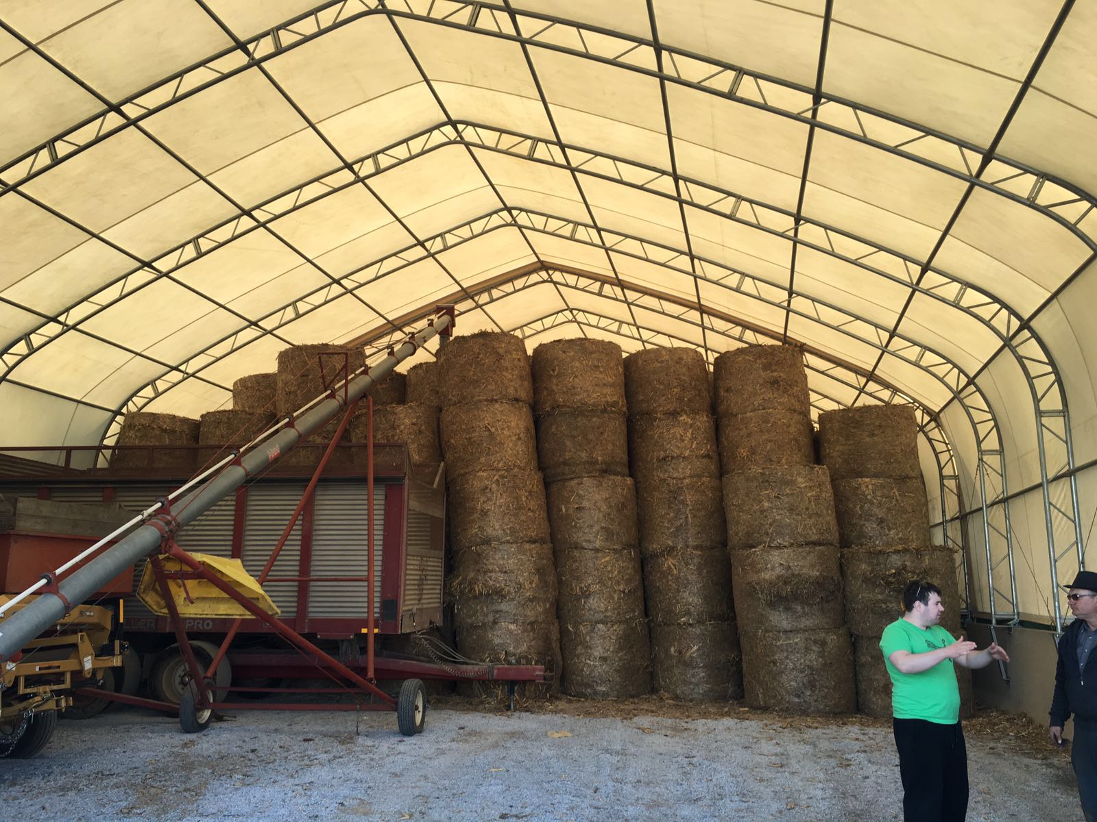 40′ WIDE DOUBLE TRUSS STORAGE BUILDINGS - with Standard 40X60X23 14.5 OZ PVC | Sold by Uncle Wiener's Wholesale