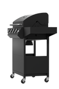 40,000 BTU Gas BBQ Grill – Outdoor Propane Barbecue with Cast Iron Grates | Model EQB40BA - with | Sold by Uncle Wiener's Wholesale