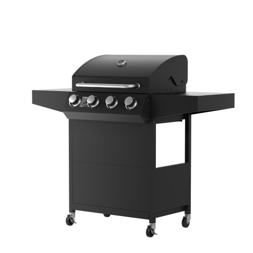 40,000 BTU Gas BBQ Grill – Outdoor Propane Barbecue with Cast Iron Grates | Model EQB40BA - with | Sold by Uncle Wiener's Wholesale