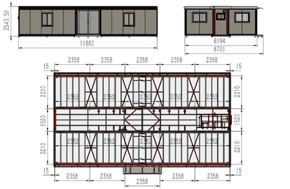 40FT 3 - Bedroom Prefab Modular Home – Off - Grid Mobile Folding House with Kitchen, Electric & Quick Setup S020940FT - Prefab Modular Home | 40FT Off - Grid Container House with | Sold by Uncle Wiener's Wholesale