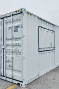 40ft Multi - Door Sea Container Office – Double Service Windows, Dual Entry Doors, Ventilated Workspace – Model 2504252 - with | Sold by Uncle Wiener's Wholesale