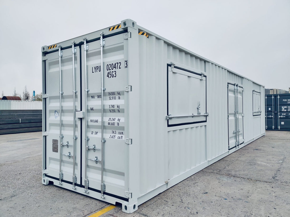 40ft Multi-Door Sea Container Office – Double Service Windows, Dual En ...