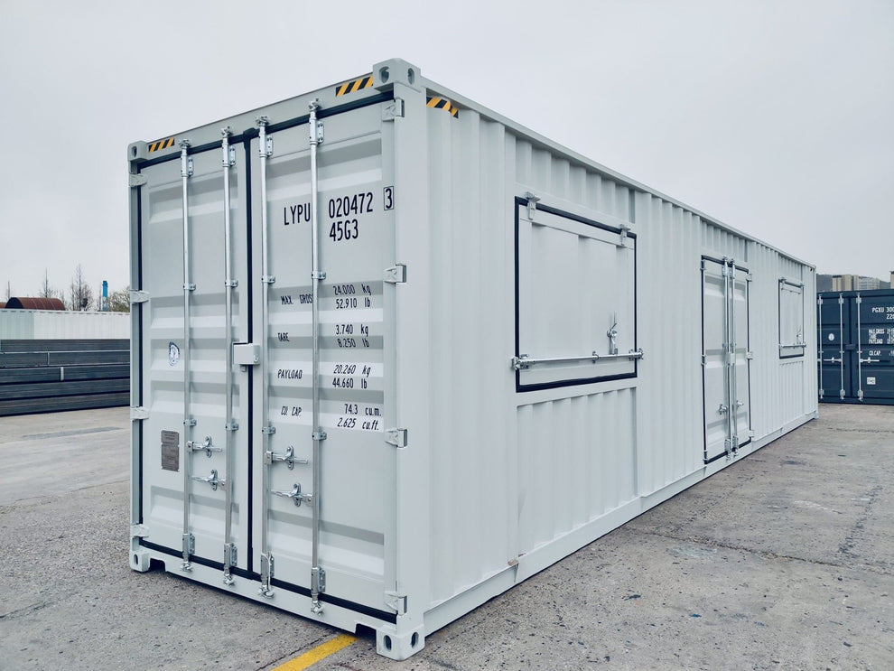 40ft Multi-Door Sea Container Office – Double Service Windows, Dual En ...