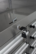 41 - Inch 14 - Drawer Stainless Steel Tool Bench with 5” Locking Casters – TB4118S - with | Sold by Uncle Wiener's Wholesale
