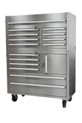 41 - Inch 14 - Drawer Stainless Steel Tool Bench with 5” Locking Casters – TB4118S - with | Sold by Uncle Wiener's Wholesale